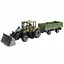 Трактор на радіокеруванні 1908-4 AT зелений з причепом, Bluetooth, керування з додатка, автоматичний ківш, акумулятор 3.7V - мініатюра 1