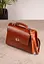 Жіноча шкіряна сумка Classic світло-коричнева - мініатюра 2