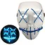 Неоновая маска для вечеринок с подсветкой LED Mask 1 Blue - миниатюра 1
