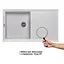 Кухонная мойка Lidz 860x500/240 GRA-09 (LIDZGRA09860500240) - миниатюра 3
