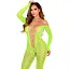 Бодистокинг Leg Avenue Crotchless Footless Lingerie Bodystocking One Size Neon Green - миниатюра 3