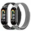 Ремінець для фітнес-браслета Boorui для Xiaomi Mi Band 8 і 9 міланська петля чорний - мініатюра 7