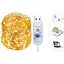 Светодиодные гирлянды-огоньки с серебряной проволокой, 20 м, 200 LED, USB, теплый белый свет - миниатюра 1