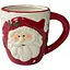 Новогодняя кружка Olens 8030-304 керамика большая рождественская чашка с узором Дед Мороз 430 мл Красная - миниатюра 1