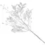 Декоративная ветка с акриловыми каплями и глиттером Белый с серебряным 40 см - миниатюра 1
