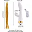 Вібратор-кролик з флогером Lockink Sevanda Whip Vibrating Massage Wand - White & Golden - мініатюра 7
