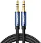 Кабель Ugreen AV112 3.5 мм Male to 3.5 мм Male Cable Gold Plated Metal Case with Braid 1 м Blue (10685) - миниатюра 1