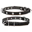 Нашийник "CoLLaR" одинарний з прикрасами (ширина 12мм довжина 24-32см) чорний - мініатюра 1