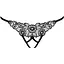 Трусики мереживні з доступом Passion Exclusive Violante Thong Black S/M - мініатюра 5