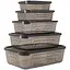 Набір пластикових контейнерів Herevin Storage Bowl Set-Grey 5 шт. (163333-012) - мініатюра 1