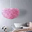 Светильник с натуральными перьями розового цвета Ø 60 см | Line F | Ст. AS136-600 PK - миниатюра 1