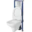 Інсталяція Cersanit Tech Line Base з кнопкою Base Circle + унітаз Arteco CleanOn з сидінням 30412 - мініатюра 2