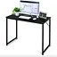 Письменный стол Costway Homart со стальным каркасом черный - миниатюра 7