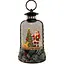 Новогодний ночник Xmas WDL-25011A Санта с елкой Винтажный ночник с эффектом снежного вихря от батареек - миниатюра 1