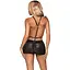 Сукня з відкритими грудьми Leg Avenue Wet look open cup mini dress One size Black - мініатюра 2