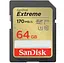 Карта памяти Sandisk 64GB SD C10 UHS-I U3 R170/W80MB/s Extreme V30 (SDSDXV2-064G-GNCIN) - миниатюра 1