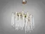 Багата кришталева люстра Гліцинія витягнутої форми, 10 ламп, золото - мініатюра 2