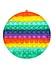 Сенсорна іграшка Pop it антистрес 20 см серце круг великий XXL райдужний різнокольоровий - мініатюра 6