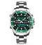 Чоловічий наручний годинник Skmei 1850 (Сріблясті з зелений) - мініатюра 2