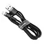 Кабель Baseus Cafule Cable USB For iP 2A 3m Gray+Black - мініатюра 3