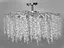 Сучасна алюмінієва кришталева люстра "Гліцинія", 9 ламп, хром - мініатюра 1