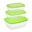 Набір пластикових контейнерів для зберігання харчових продуктів (0.6 л/1 л/1.5 л) 87934 - мініатюра 1