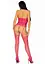 Мереживний бодістокінг з відкритим доступом Leg Avenue One size Raspberry - мініатюра 2