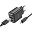 МЗП Hoco C141A Smart 2.1A (2USB-A) + кабель USB to Lightning Black - мініатюра 2