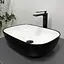 Умивальник VBI Ravenna black white glossy накладний VBI-011226, Чорний - мініатюра 4