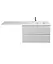 Тумба Мойдодир Unik 80-A Adam 140 R Білий підвісна з крилом над пральною машиною Білий - мініатюра 4