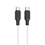 Кабель PD Hoco X90 Cool silicone charging data cable PD-to-Type-C 3A/PD60W/1 м. белый - миниатюра 1
