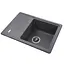Кухонна мийка гранітна Globus Lux Mono сірий металік 620x435мм-А0003, Сірий - мініатюра 2