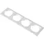Рамка Brille на 4 поста белая NB-4F wh - миниатюра 2