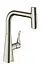 Смеситель для кухни Hansgrohe Metris Select 240 2jet sBox с выдвижным изливом стальной 73817800 Нержавеющая сталь - миниатюра 1