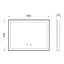 Дзеркало прямокутне 80*60см, з підсвічуванням, диммером, підігрівом дзеркала Volle 16-13-800, Білий матовий - мініатюра 2