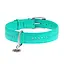 Нашийник для собак шкіряний Waudog Glamour з QR-паспортом подвійний зі стразами M Ш 20 мм Д 30-39 см ментоловий - мініатюра 3