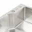 Кухонная мойка Platinum Handmade 650x430x220 (толщина 3,0/1,5 мм корзина и дозатор в комплекте), Нержавеющая сталь - миниатюра 4