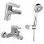 Комплект змішувачів для ванної кімнати Cersanit Cari B245 S601-125 з душовим набором Lano 3в1 30412 - мініатюра 1