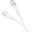 Кабель Hoco X109 Energy 60W silicone charging data cable Type-C to Type-C Білий - мініатюра 1