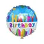 Куля повітряна фольгована (45 см) Кругла З Днем Народження - мініатюра 1