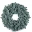 Вінок новорічний різдвяний Hvoya Premium з литої хвої блакитний 60 см - мініатюра 1