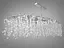 Модна кришталева люстра "Гліцинія" витягнутої форми на 18 ламп, хром - мініатюра 2