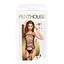 Бодистокинг с фрактальным узором и имитацией чулок Penthouse - Fatal Look Black S/M/L - миниатюра 3