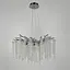 Вишукана підвісна срібна люстра з кришталевим камінням Ø 50 см | Арт. 33001-460 CH | Line F - мініатюра 5