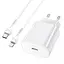 Набір блок і кабель Hoco Type-C to Lightning Jetta N22 25 W білий 6931474760074 - мініатюра 7