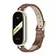 Кожаный ремешок MiJobs для фитнес-браслета Xiaomi Mi Band 3 и 4 Type A коричневый, держатель - золотистый - миниатюра 4