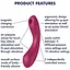 Вакуумний стимулятор із вібрацією Satisfyer Curvy Trinity 1 Red іграшка 3 в 1 - мініатюра 5