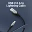 Кабель Vention USB 2.0 A to Lightning Cable 1M Gray Aluminum Alloy Type (LABHF) - мініатюра 2