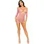 Платье-сетка с сердечками Leg Avenue Heart net Mini dress Pink, завязки, открытые плечи, One Size - миниатюра 5