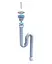 Гофросифон для умивальника SantehPlast GS-01 1 1/2"х50/L1200 з нержавіючим випуском 70 мм 30412 - мініатюра 2